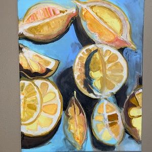 Lemons on canvas